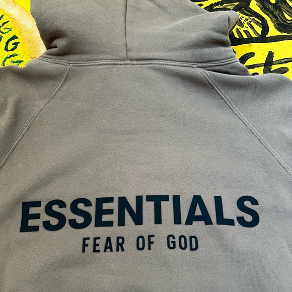 Fear of God x Essentials Pull-Over Hoodie (SS21) - Taupe Unisex Large - Picture 5 of 8